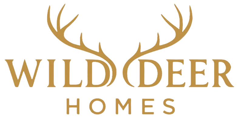 Wild Deer Homes logo with antlers design.